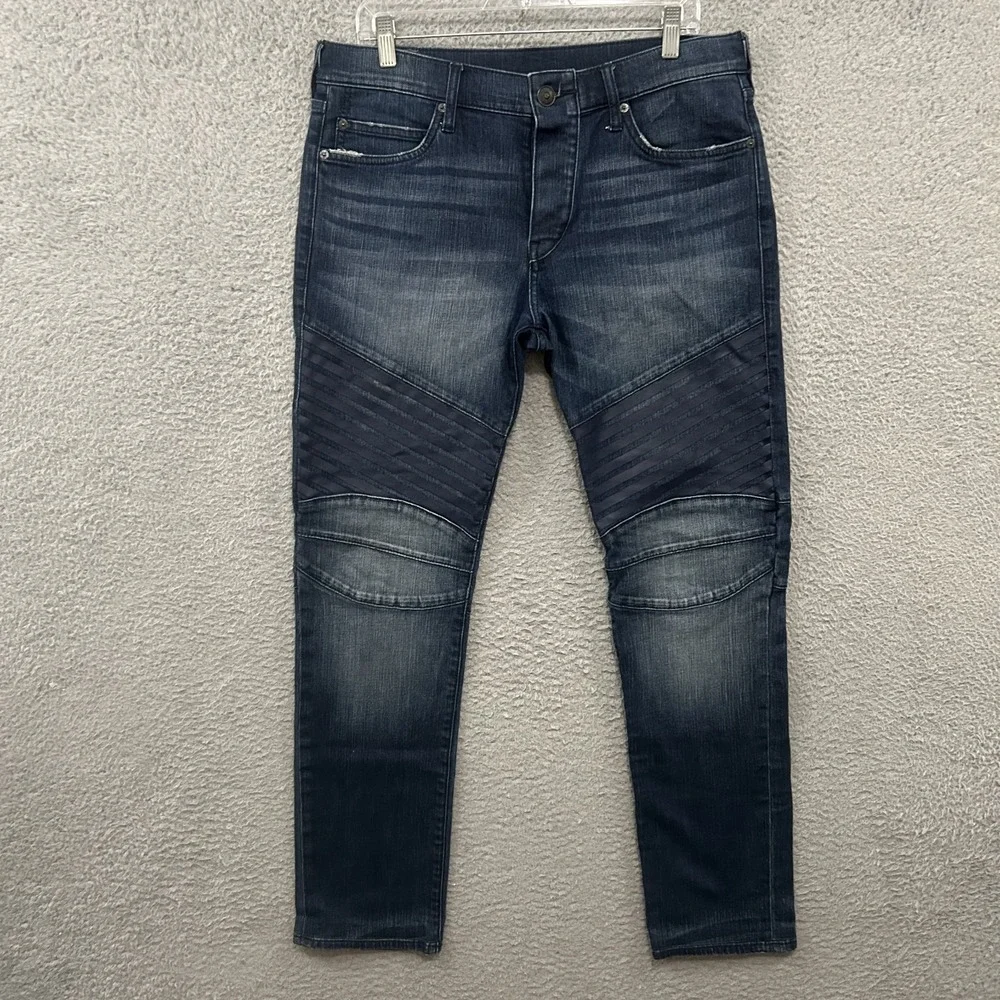 True Religion Jeans Mens 32x32 Blue Denim Rocco‎ Relaxed Skinny Stretch Preppy